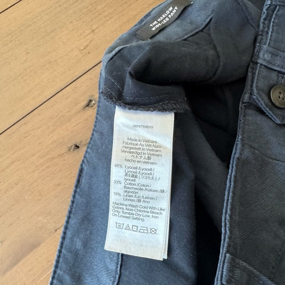 Madewell Harlow Wide-Leg Pant Size 4 Navy Deep Indigo - Picture 6 of 14